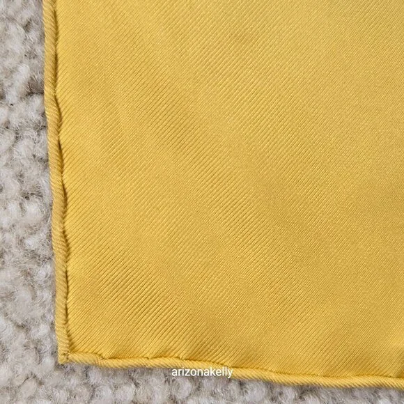 Hermès 'Les Tambours' Silk Scarf Gold Yellow - Picture 4 of 15
